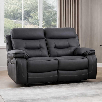 Renzo Grey Electric Recliner Sofa Suite 2 Seater + 2 Armchairs USB