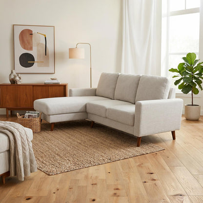 Jasper Universal Corner Sofa Reversible Chaise Dark Grey Grey Beige
