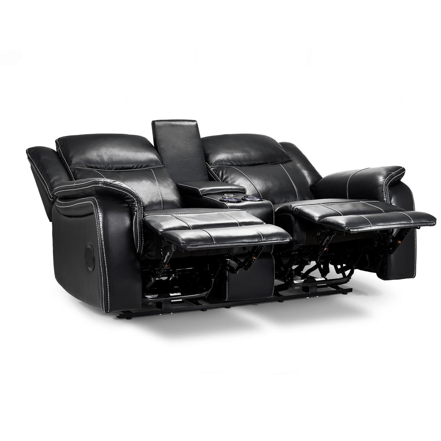 Orlando Black or Grey Leather Electric Reclining Sofa Suite 3 + 2