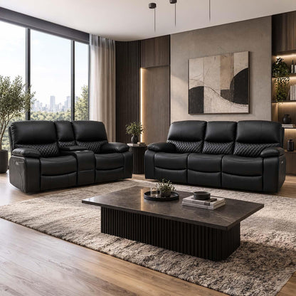 Bentley Electric Recliner Sofa Suite 3 + 2 Seater, Eco Leather