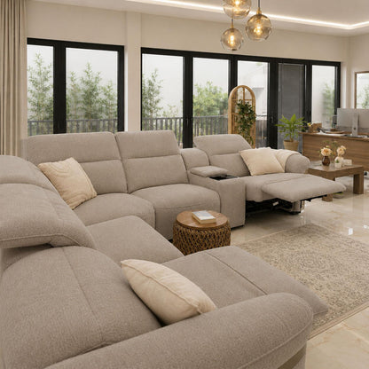 Buxley 5 Seater Electric Reclining Corner Sofa Wireless Charging