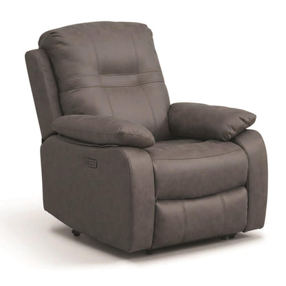 Jax Grey Fabric Electric Power Reclining Armchair Single Seater