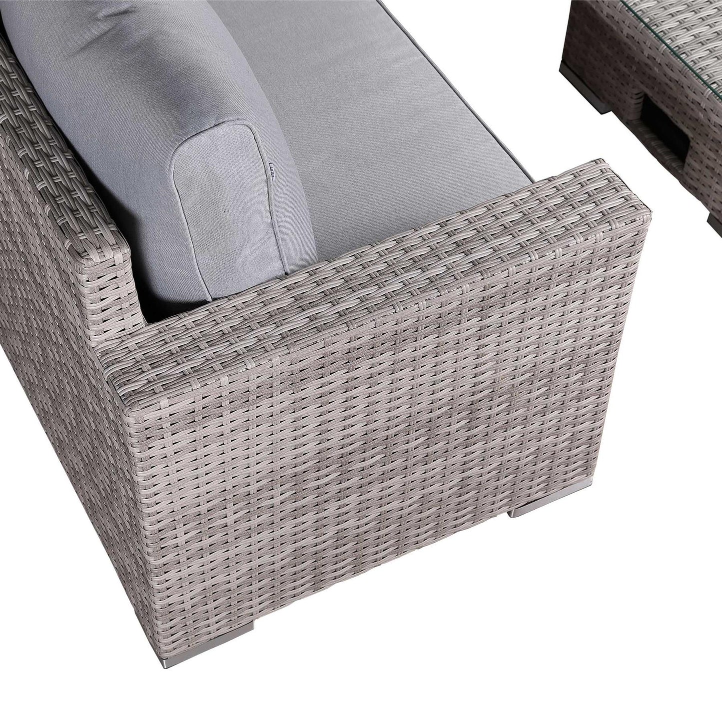 Rattan Corner Garden Sofa Set with Rising Table