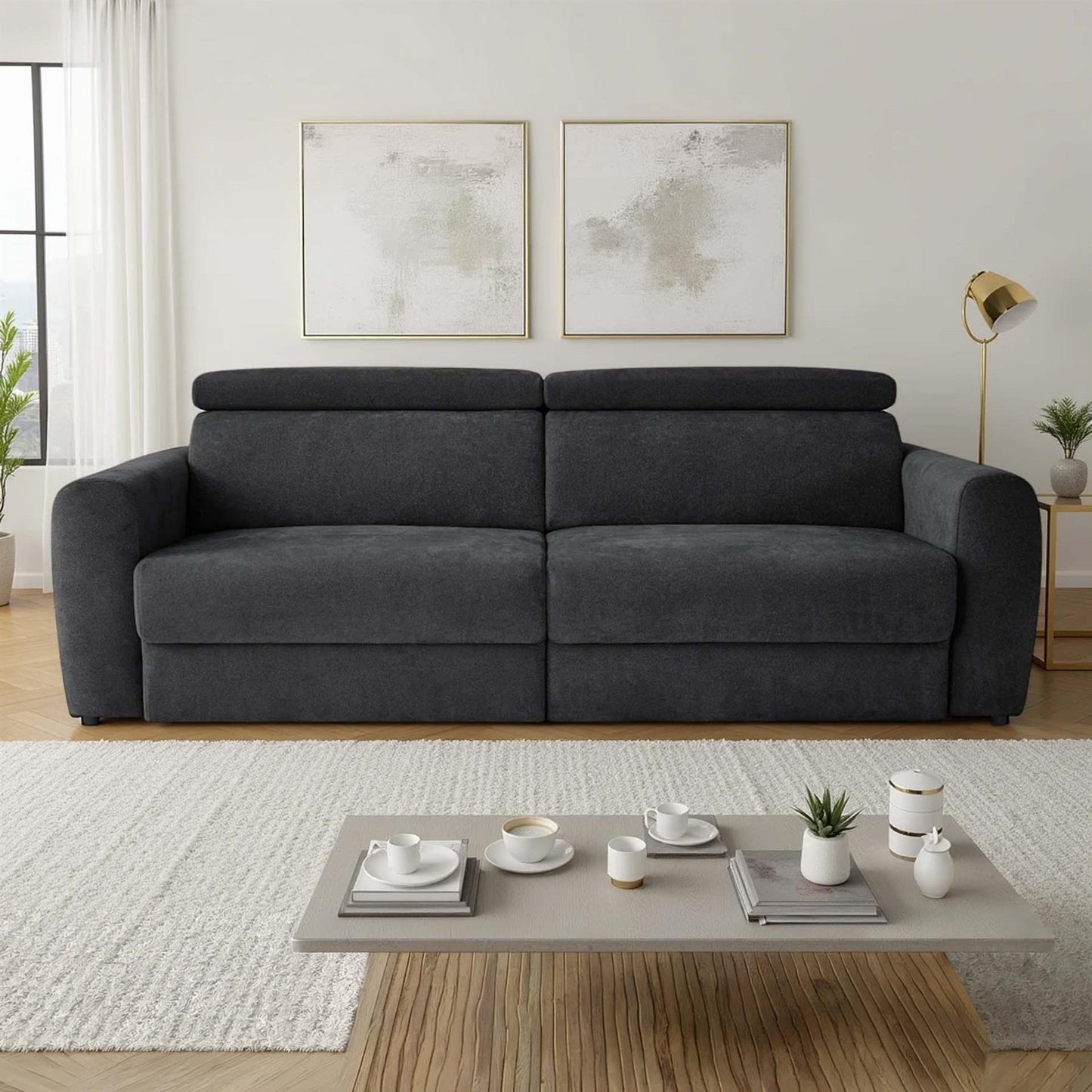Dawson 3 Seater Electric Sofa Bed with Power Sliding Seats & Headrests