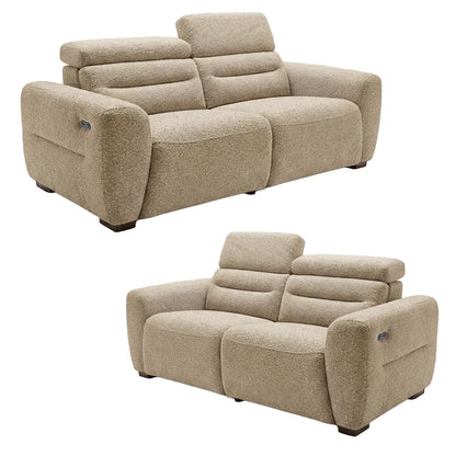 Thornton 3 + 2 Electric Recliner Sofa Suite Boucle Beige or Grey