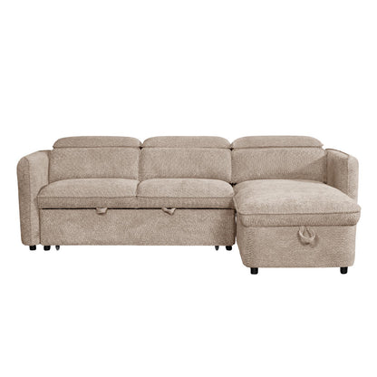 Ria L Shaped 4 Seater Fabric Corner Sofa Bed