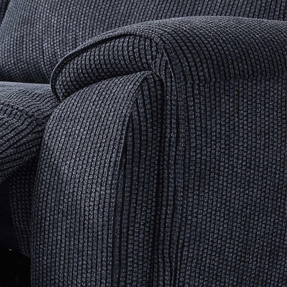 Lois Electric Reclining 3 Piece Sofa Suite 3 + 2 + 1 Black