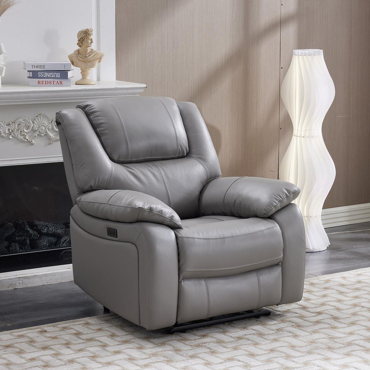 Knowle Electric Reclining 3 Piece Sofa Suite 2 + 1 + 1 Pisa Grey