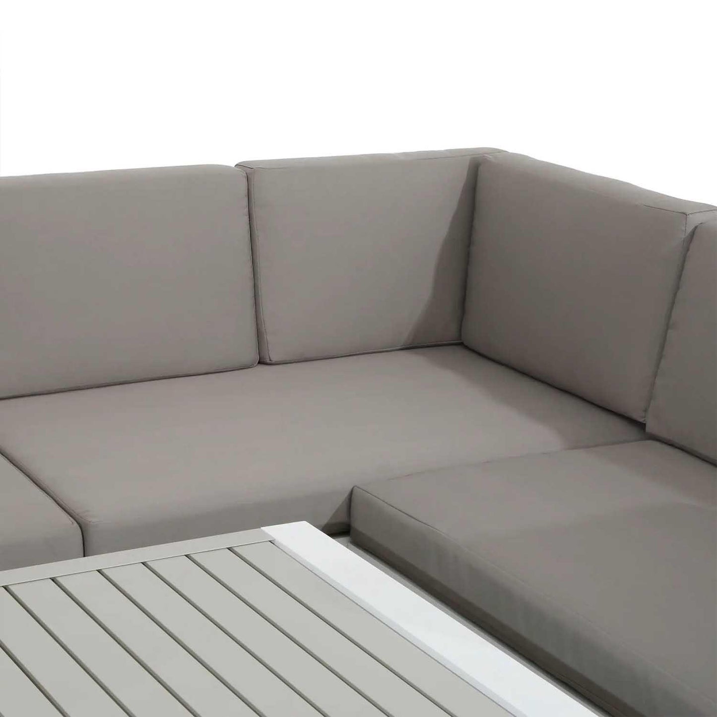 Aluminium Garden Corner Sofa Set 6 Seater with Coffee Table