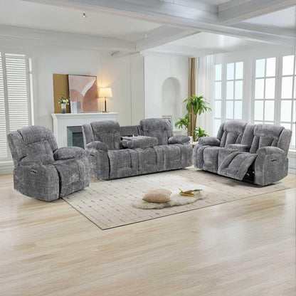 Unico Reclining 3 Piece Sofa Suite Fabric 3 + 2 + 1