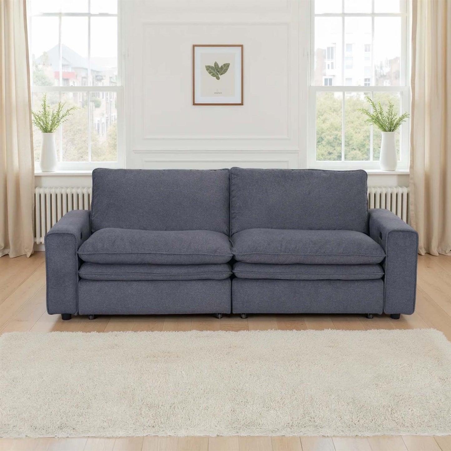 Finchley Cloud Electric 2 Seater Sofa Bed with Power Sliding Seats