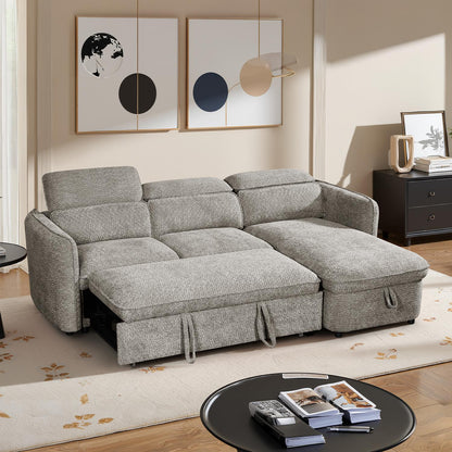 Ria L Shaped 4 Seater Fabric Corner Sofa Bed