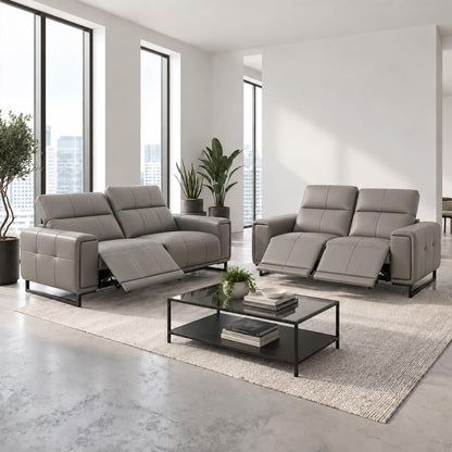 Rosebury 3 2 Electric Recliner Sofa Suite Leather Look Black or Grey