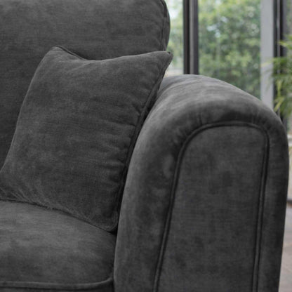 Ascot 3 + 2 Seater Sofa Set Chenille Fabric Beige Charcoal