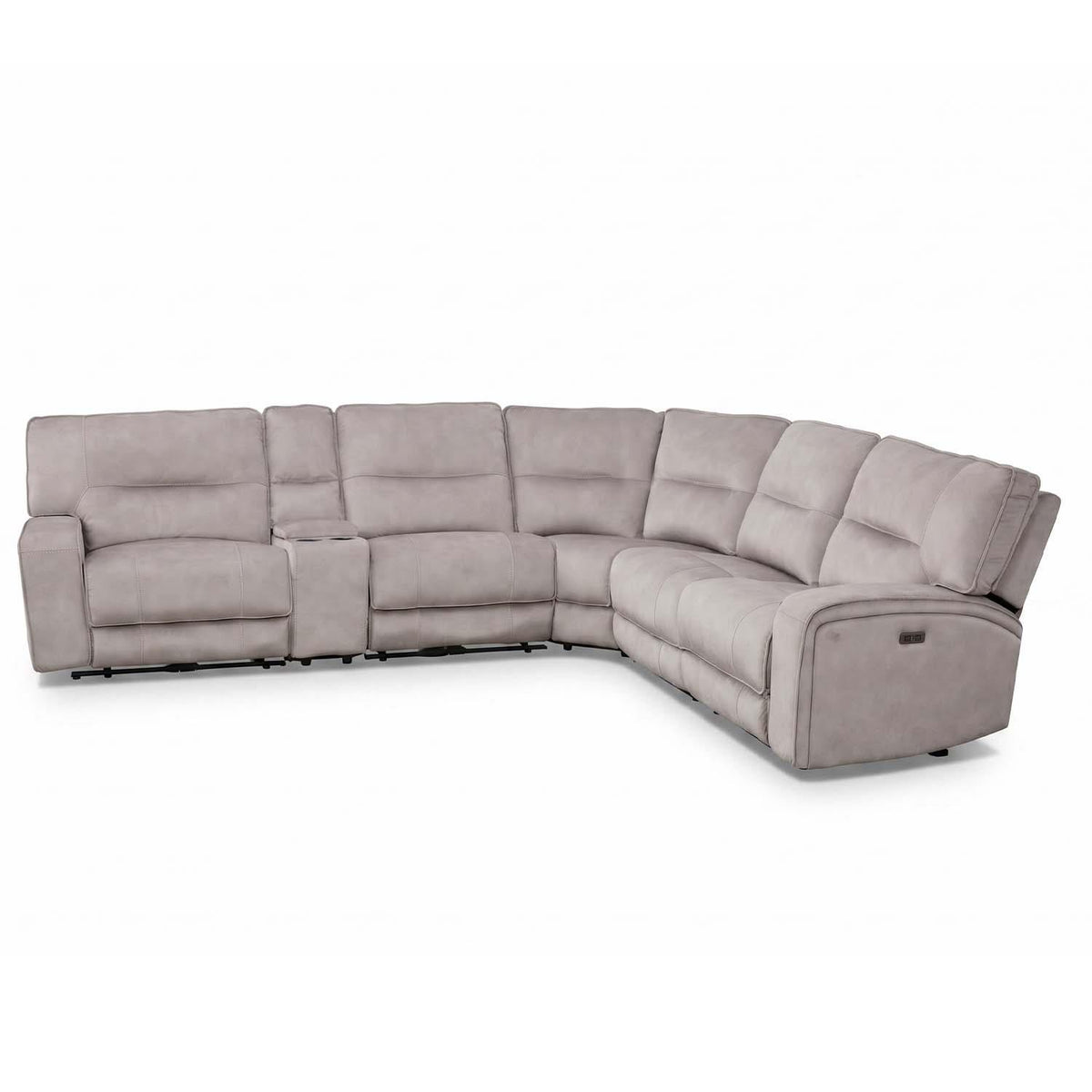 Caleb Power Electric Reclining Corner Sofa 5 Seater Aspen Latte USB