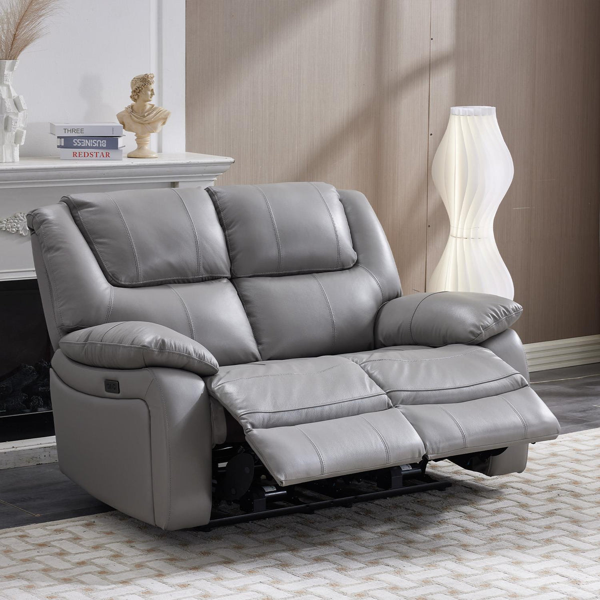 Knowle Electric Reclining 3 Piece Sofa Suite 3 + 2 + 1 Pisa Grey