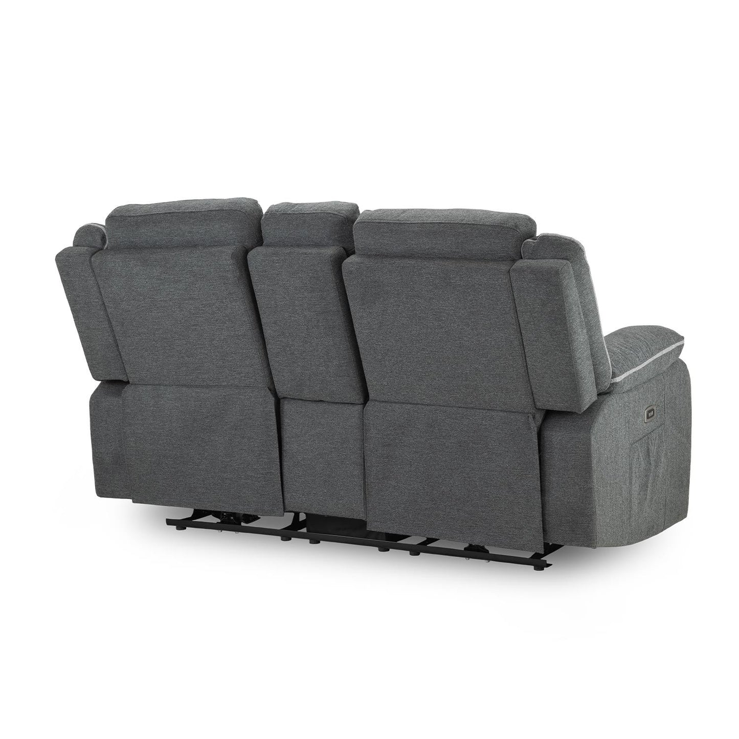 Harlow Graphite Grey Fabric 3 + 2 Electric Reclining Sofa Suite
