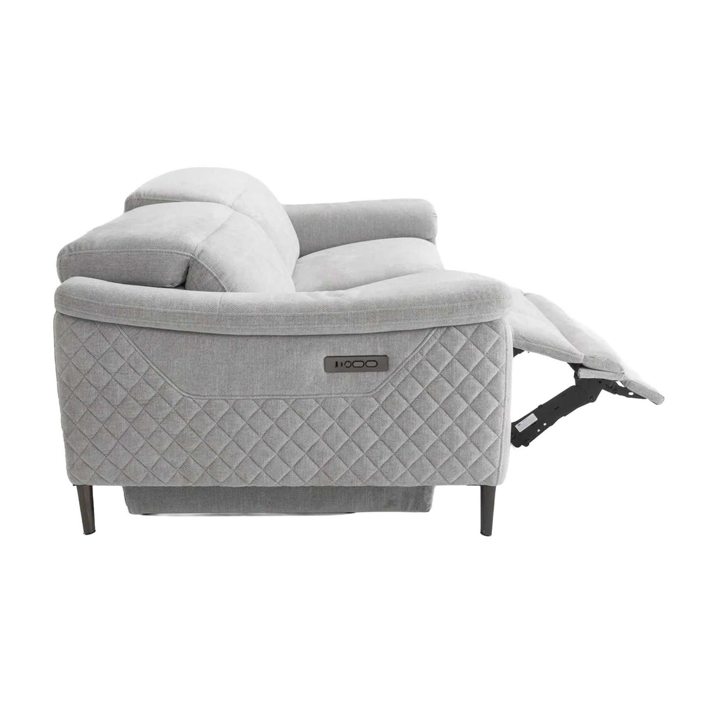 Oscar Electric Reclining 3 Piece Sofa Suite 2 + 1 + 1 Ivory Fabric
