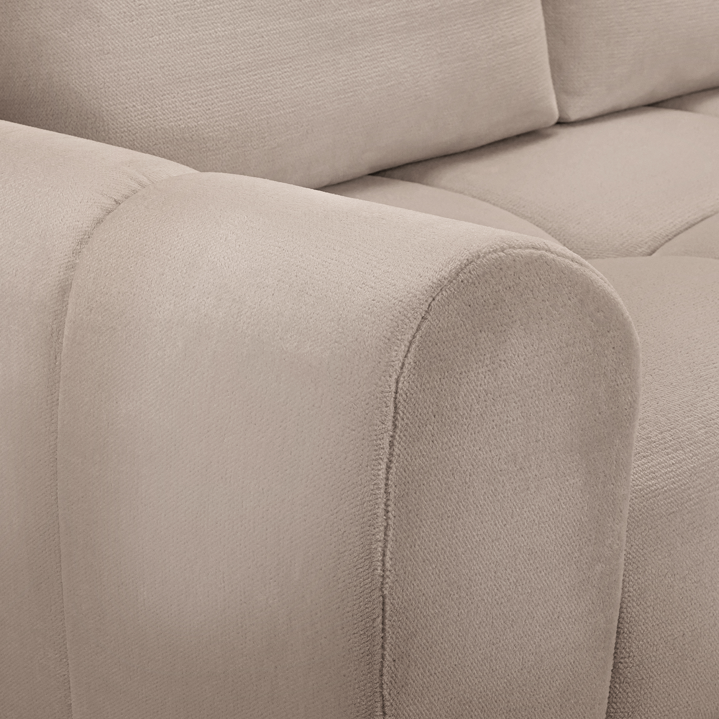 Zura Plush Velvet Large 3 Seater L Shaped Universal Corner Sofa Bed