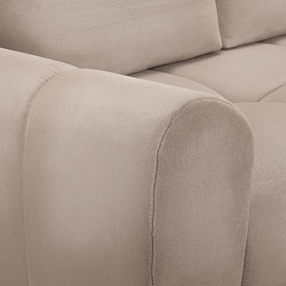 Zura Plush Velvet Large 3 Seater L Shaped Universal Corner Sofa Bed