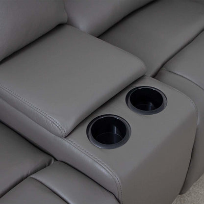 Oxbridge 5 Seater Electric Recliner Corner Sofa LED USB Black or Grey