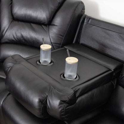 Oxbridge 5 Seater Electric Recliner Corner Sofa LED USB Black or Grey