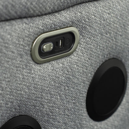 Milano Grey Fabric Electric Reclining Sofa Suite USB Cup Holder