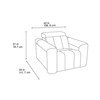 Delilah Electric Reclining Grey Armchair With Soundbar