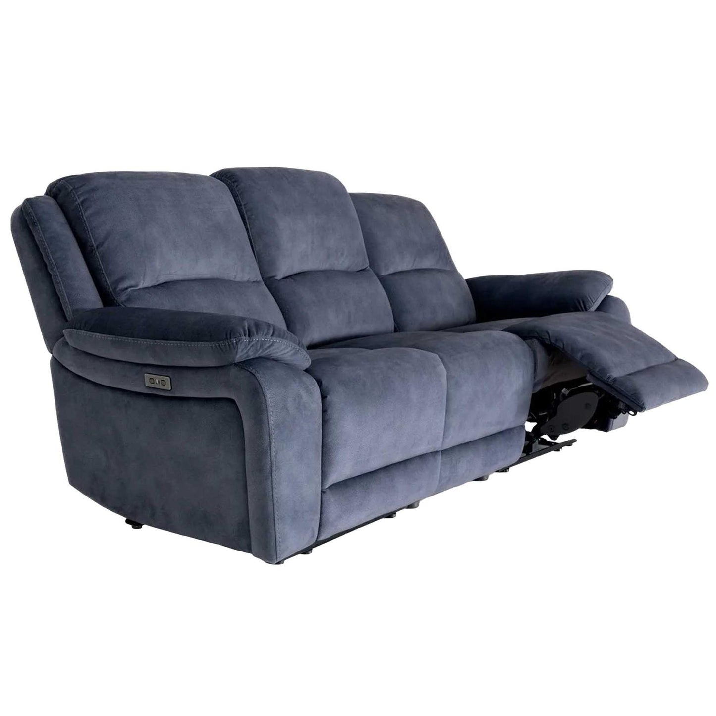 Bella Electric Reclining 3 Seater Sofa Ink Grey USB Charging