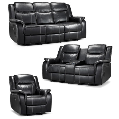 Orlando Leather 3 Piece Electric Reclining Sofas 3 + 2 + 1