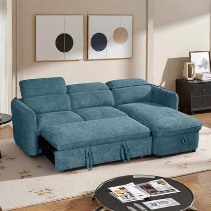 Ria L Shaped 4 Seater Fabric Corner Sofa Bed