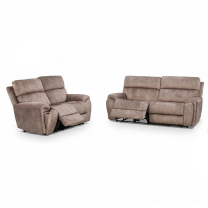 Valtos 3 + 2 Electric Recliner Sofa Suite Truffle or Grey