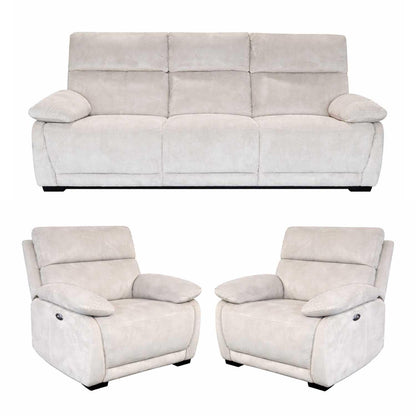 Piccadilly Electric Recliner Sofa Fabric USB 3 + 1 + 1