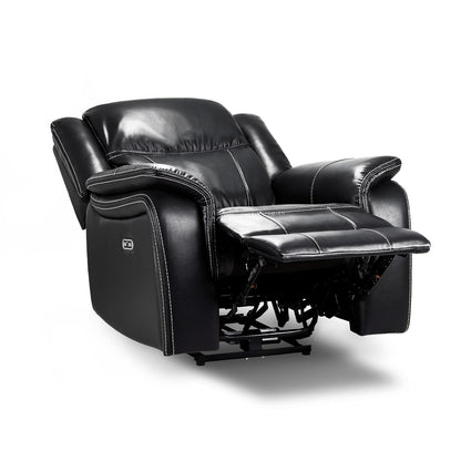 Orlando Leather Black or Grey Armchair Electric Recliner