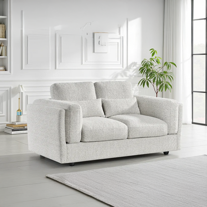 Bali Modern 2 Seater Chenille Sofa Beige or Grey