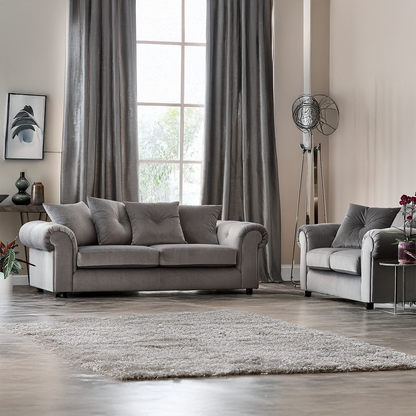 Hamilton Plush Velvet Fabric Sofa Suite