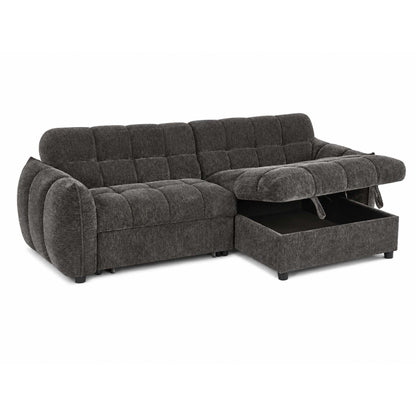 Fenton Universal Corner Sofa Bed with Storage Chaise Chenille Fabric