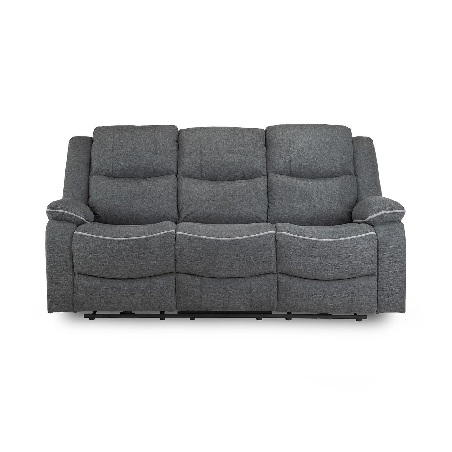 Harlow Graphite Grey Fabric 3 Piece Electric Reclining Suite 3 + 1 + 1