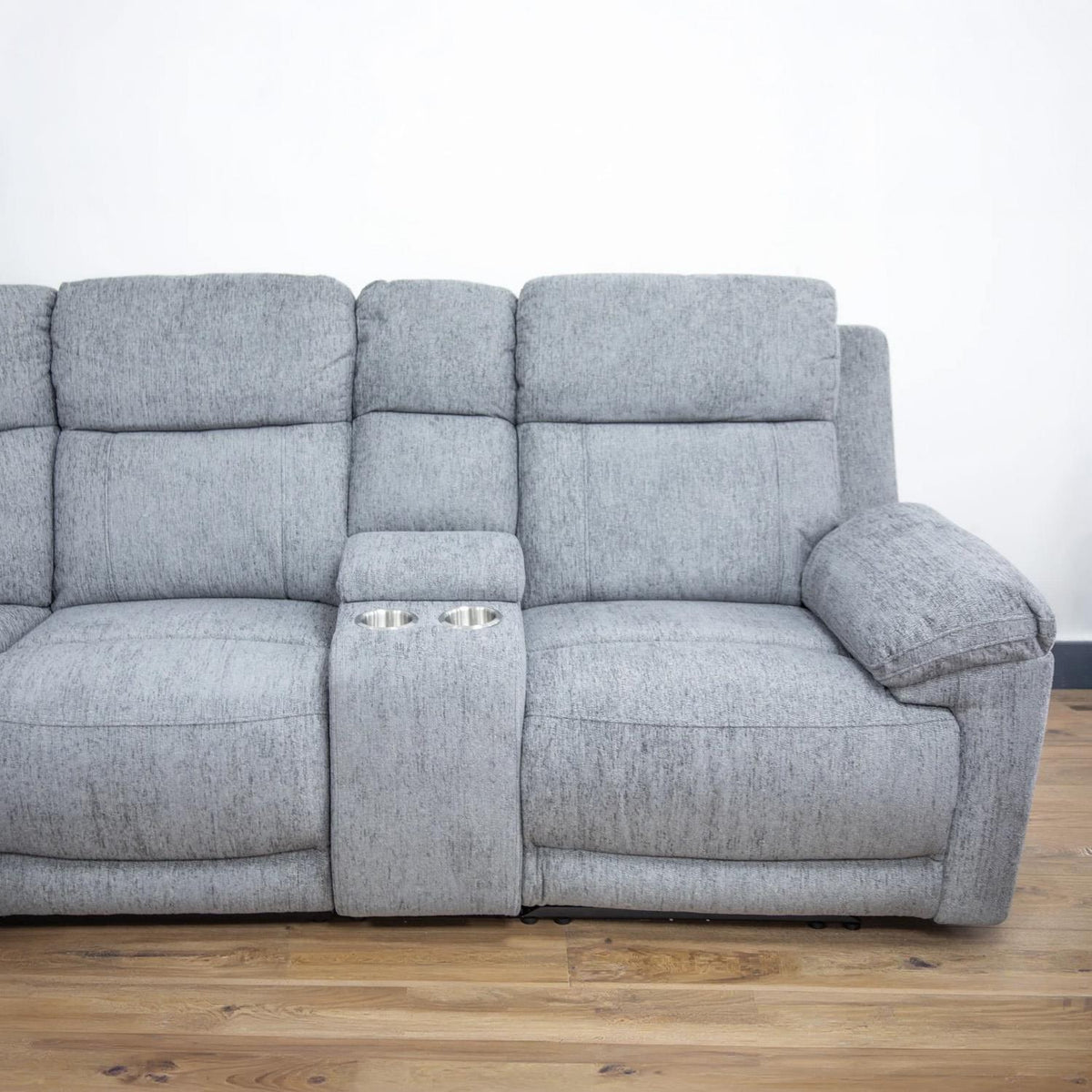 Orson 5 Seater Electric Recliner Corner Sofa Console Beige or Grey