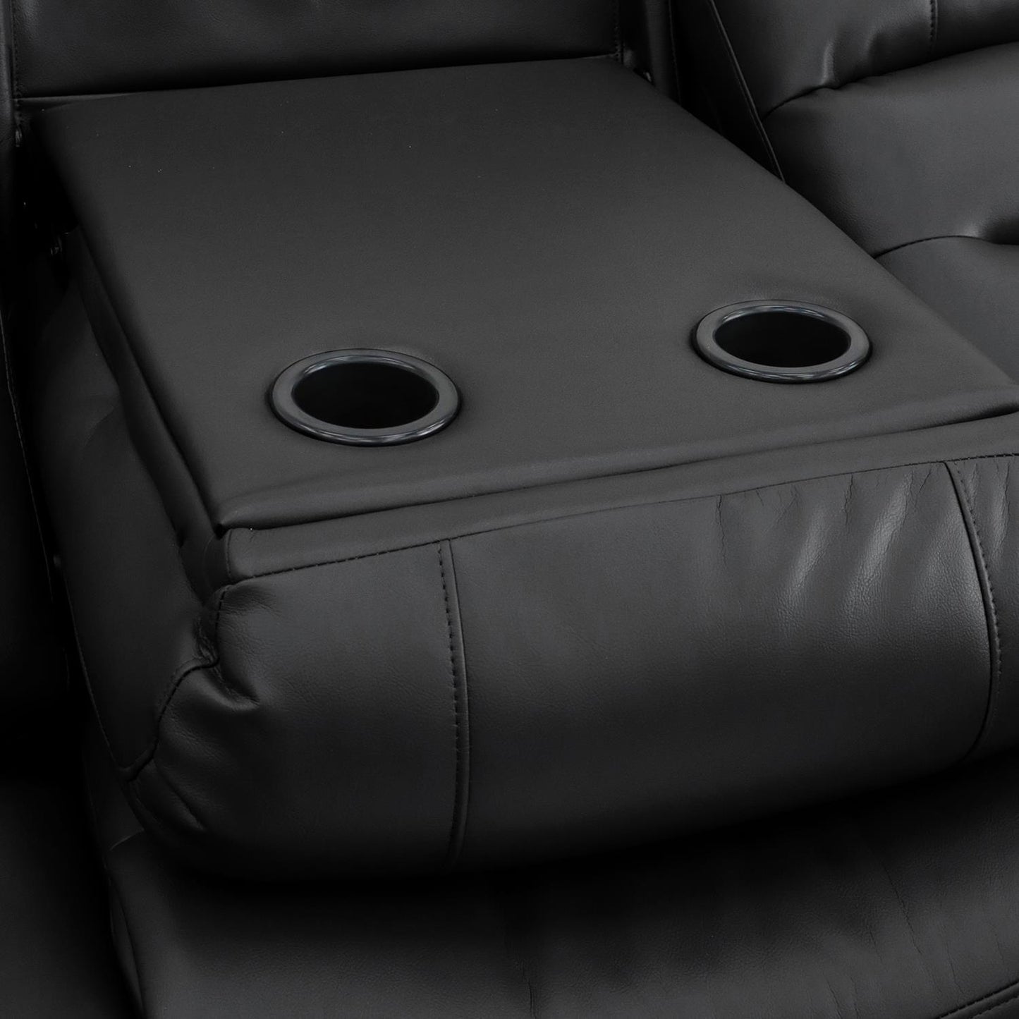 Arlo Black or Grey Leather Like Electric Reclining Sofa Suite 3 + 2 USB + Drinks Tray