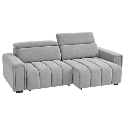 Millie 3 Seater Electric Sliding Sofa Adjustable Headrests 3 Colours