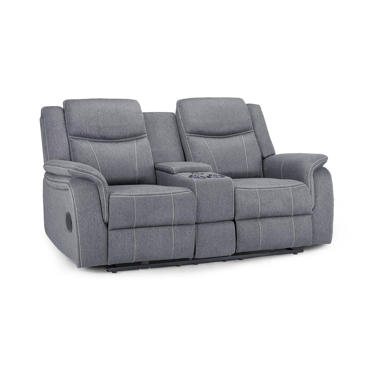 Orlando Grey Fabric 3 + 2 Electric Reclining Sofa Suite USB Charging
