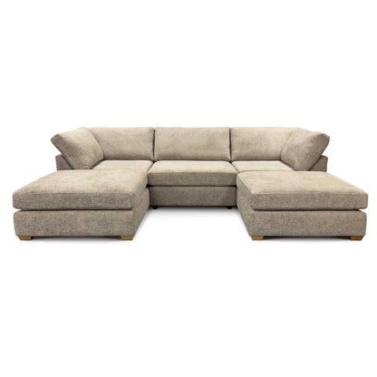 Kenzo U-Shaped 4-5 Seater Chenille Fabric Sofa