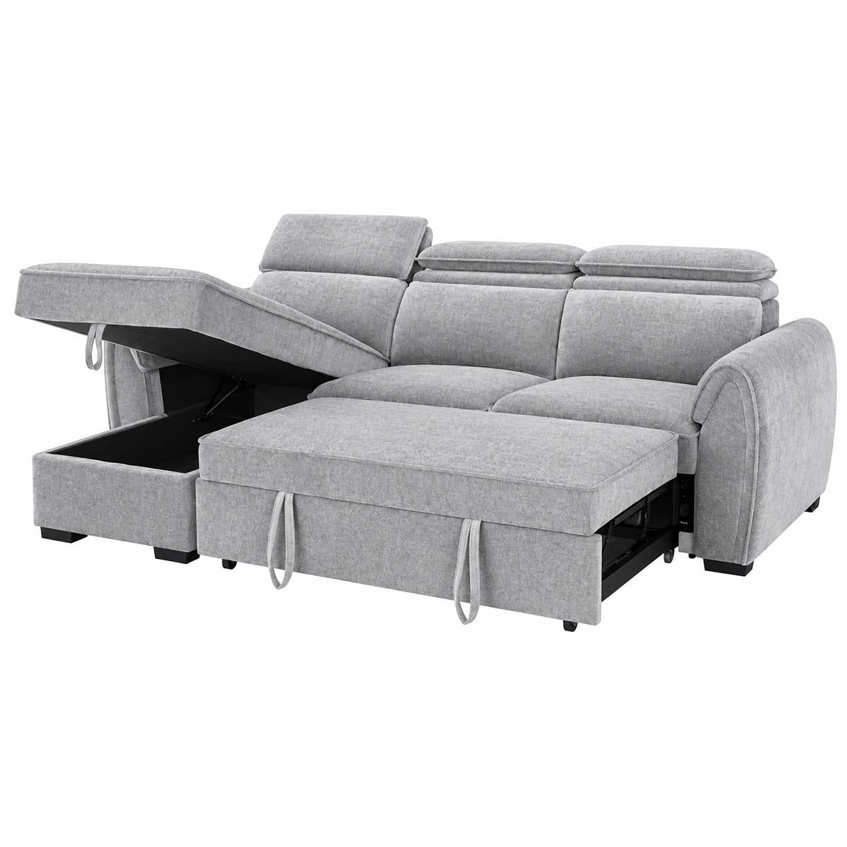 Carlo Universal Corner Sofabed with Storage & Adjustable Headrests