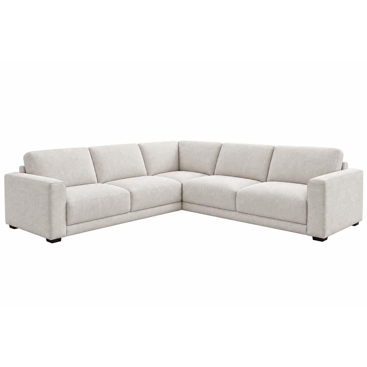 Melrose 5 Seater Woven Fabric Corner Sofa Removable Back Cushions