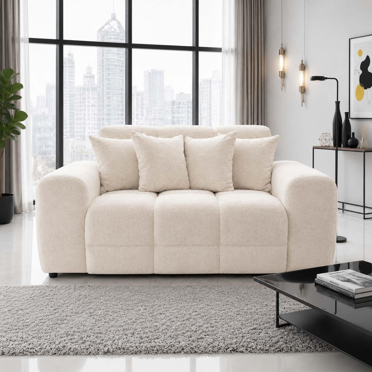 Jenson Plush Velvet 3 + 2 Seater Sofa Set Deep Seats & Boxed Arms