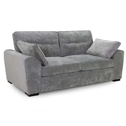 Montford Grey Fabric 3 Seater Sofa High Back