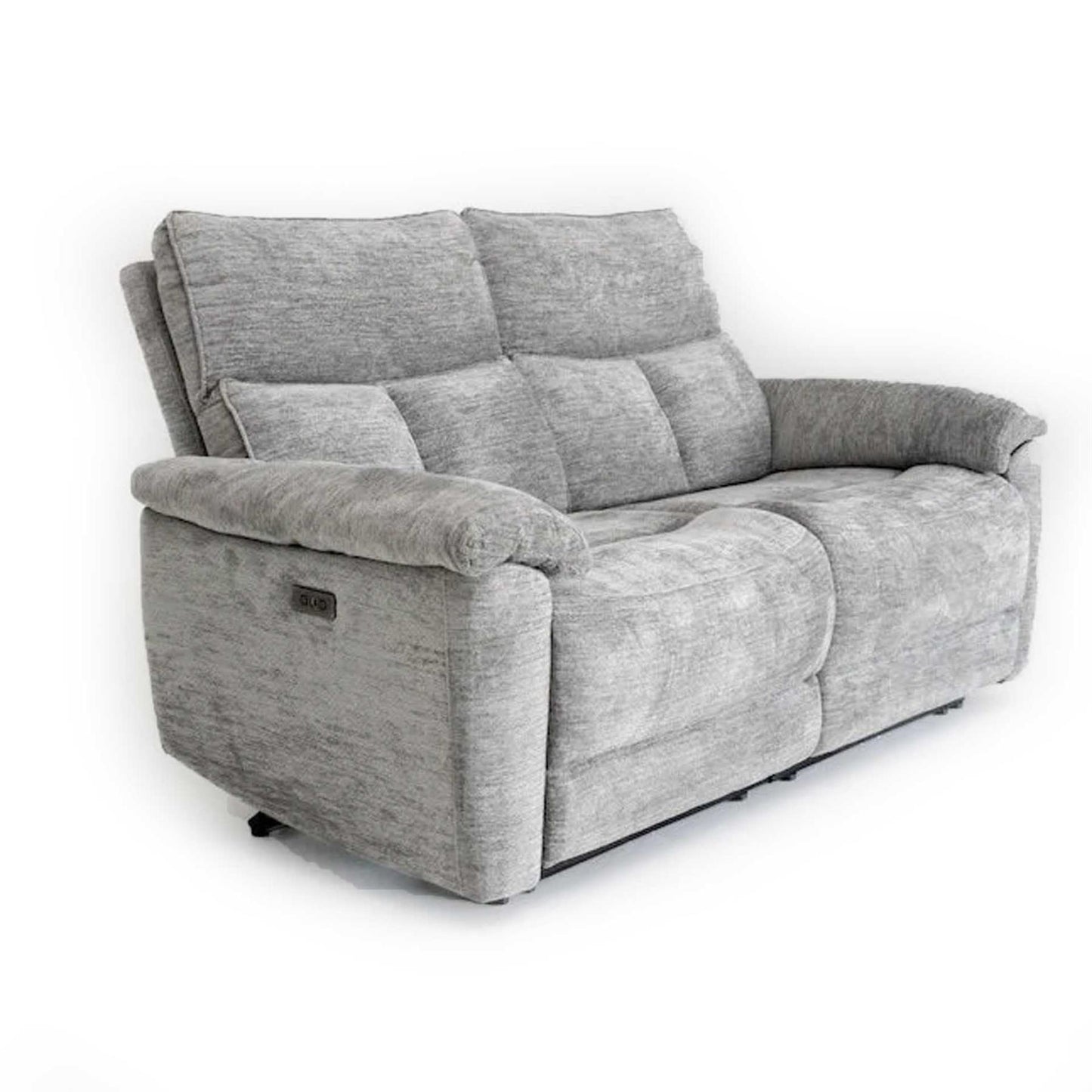 Kent Electric Reclining 3 Seater Sofa Lucy Dove Grey USB Charging