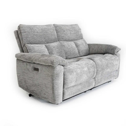 Kent Electric Reclining 3 Seater Sofa Lucy Dove Grey USB Charging