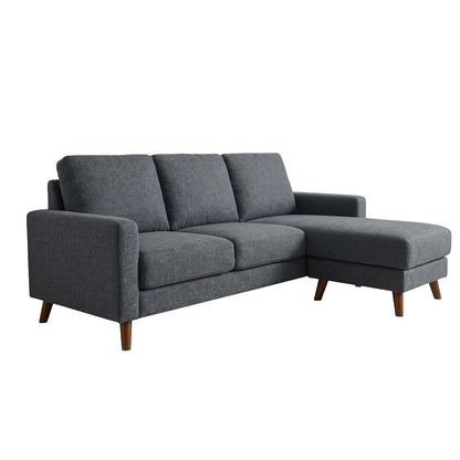 Jasper Universal Corner Sofa Reversible Chaise Dark Grey Grey Beige